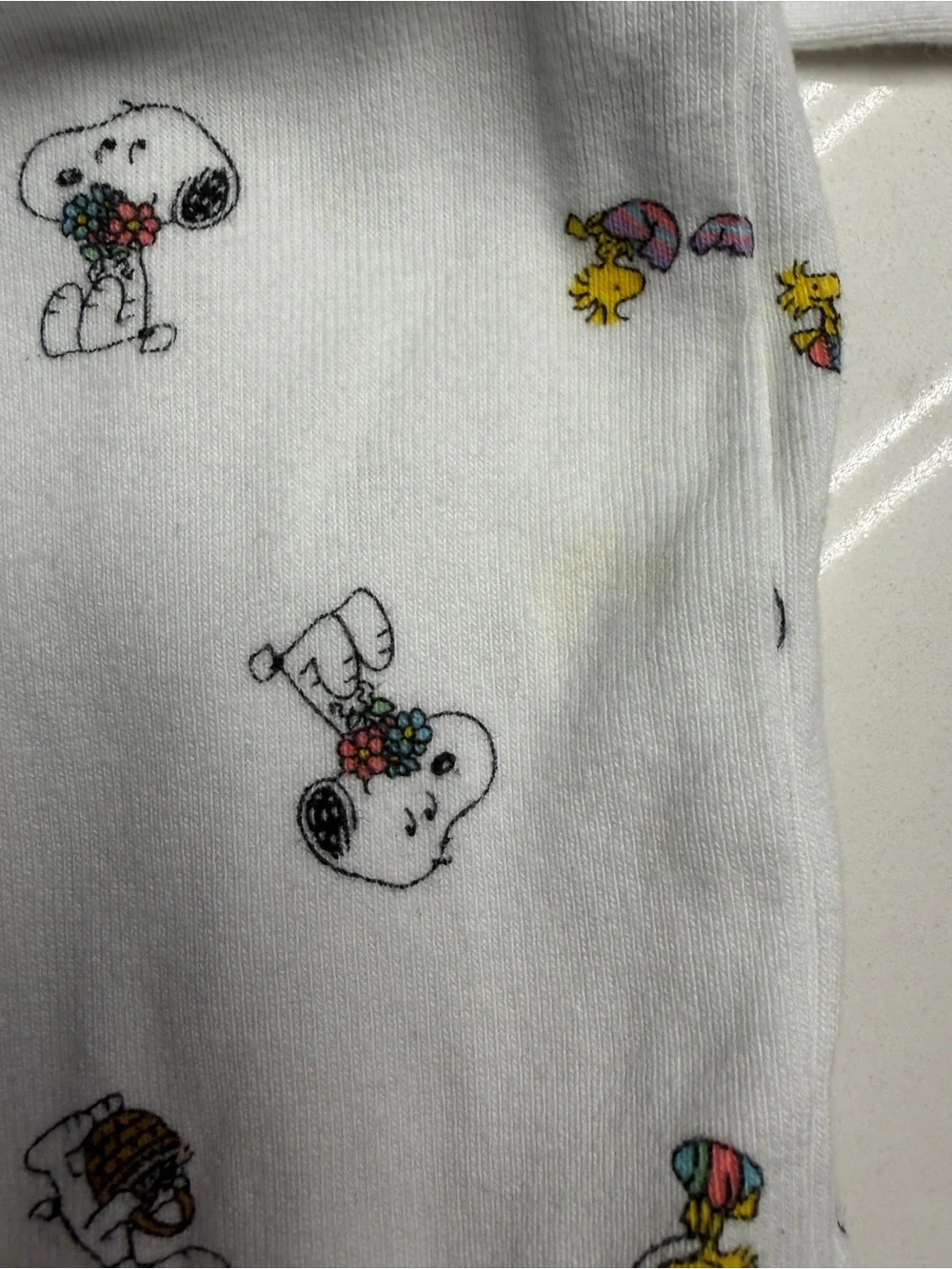 Janie and Jack White Snoopy & Woodstock Baby Onesie